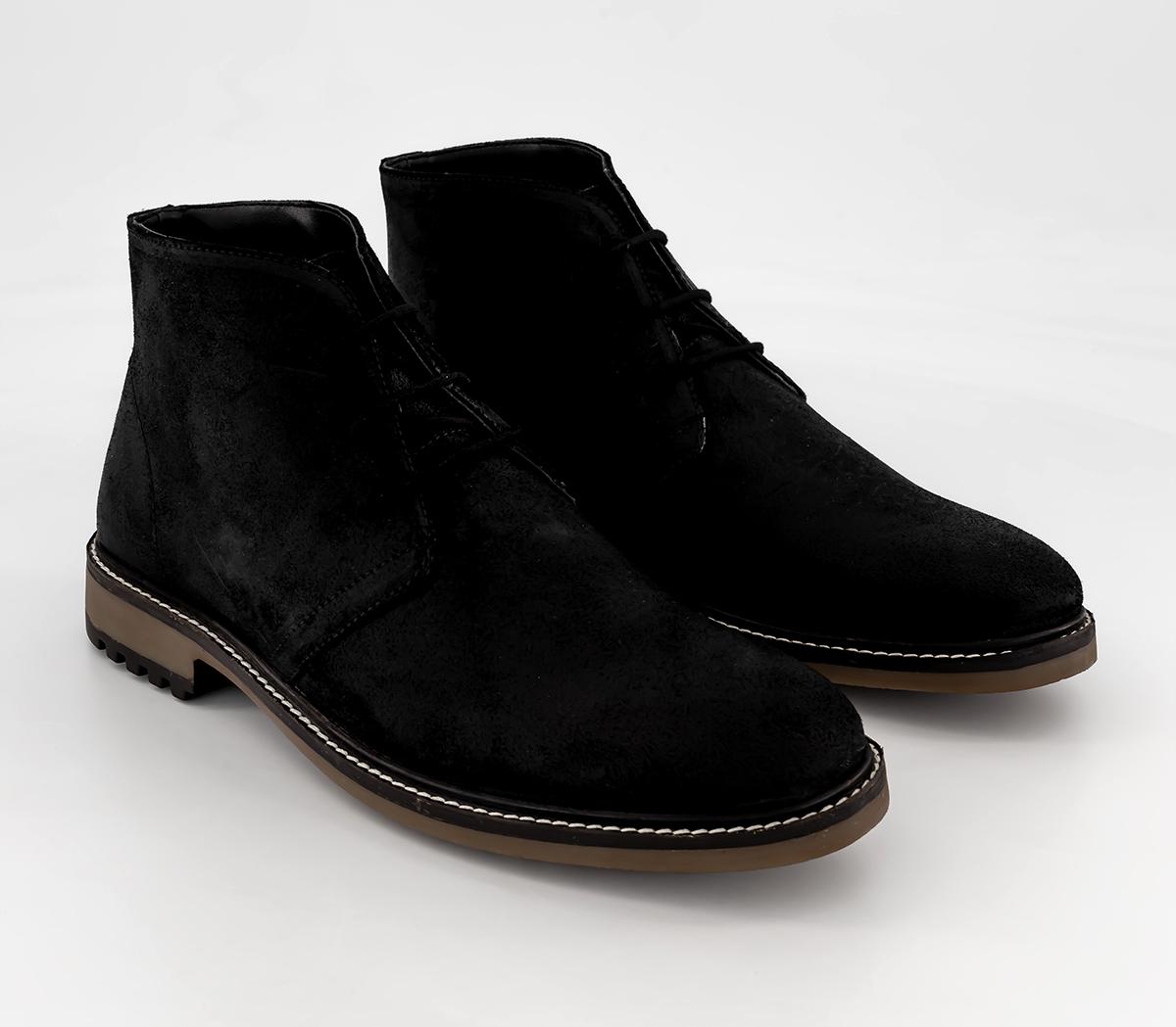 OFFICEBlackburn Waxed Casual Chukka Boots OFFICEBlackburn Waxed Casual Chukka BootsBlack Suede