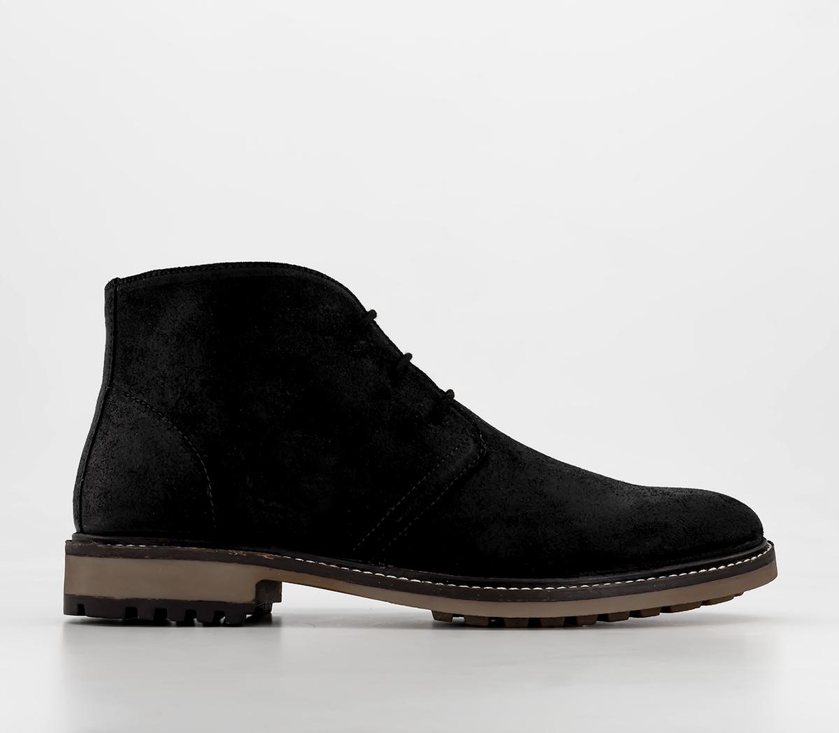 OFFICEBlackburn Waxed Casual Chukka Boots OFFICEBlackburn Waxed Casual Chukka BootsBlack Suede