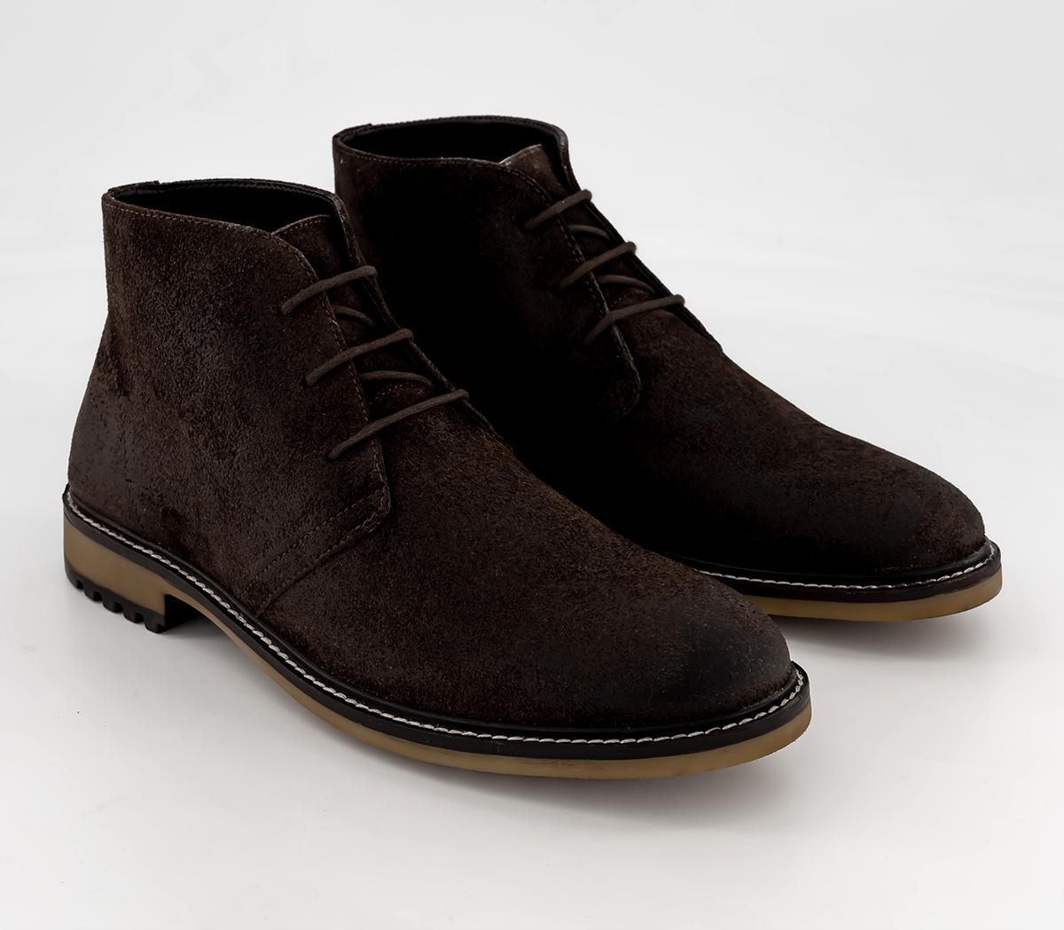 OFFICEBlackburn Waxed Casual Chukka BootsBrown Suede