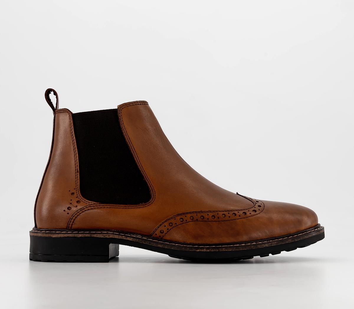 OFFICEBromley Brogue Chelsea BootsTan Leather