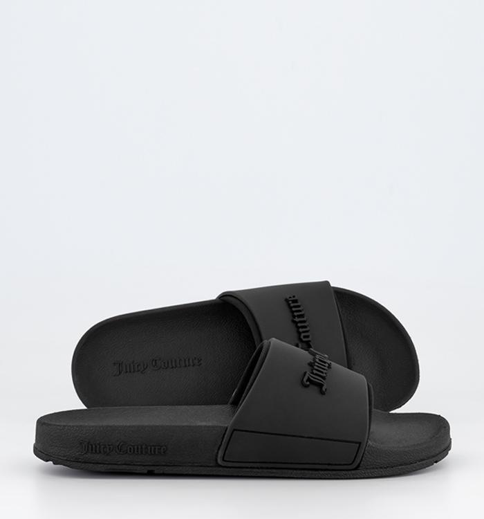 Juicy Couture Breanna Debossed Sliders Black