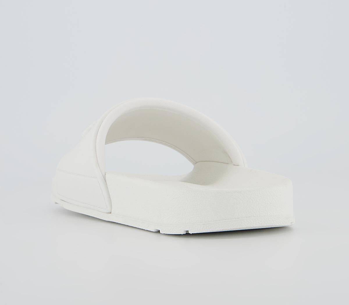 Juicy Couture Breanna Debossed Sliders Juicy Couture Breanna Debossed Sliders White