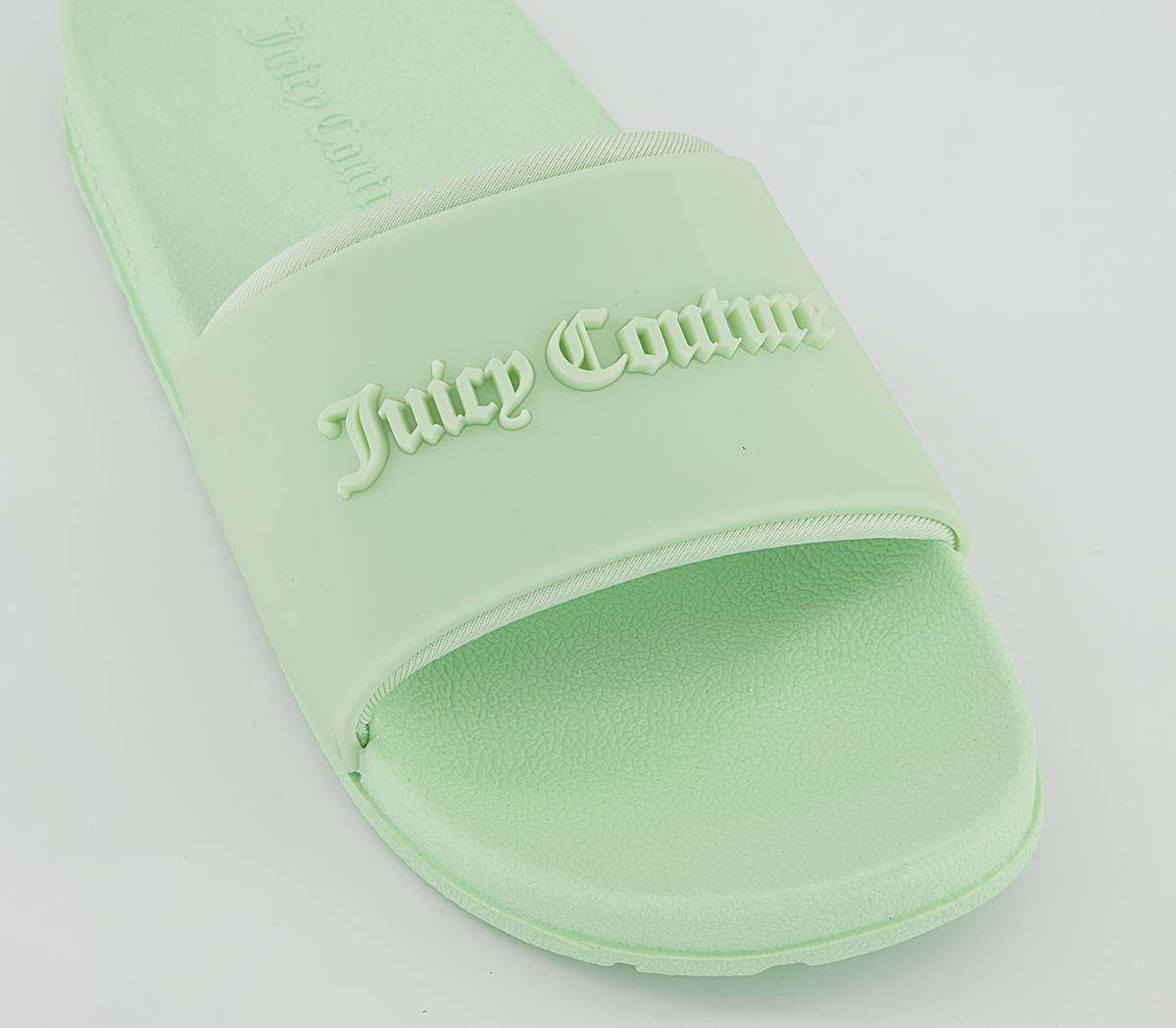 Juicy Couture Breanna Debossed Sliders Juicy Couture Breanna Debossed Sliders Bright Green