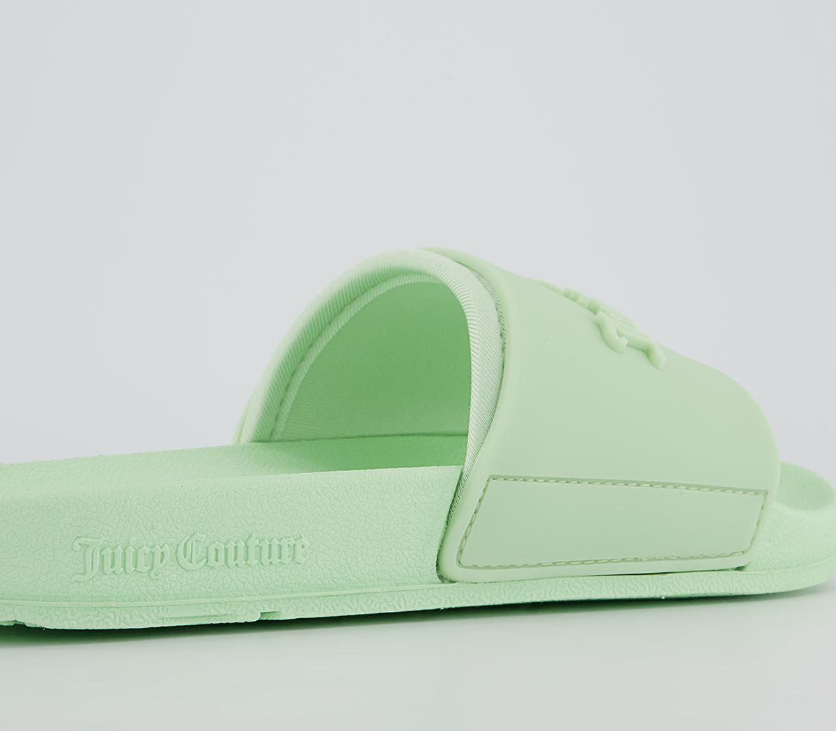 Juicy Couture Breanna Debossed Sliders Juicy Couture Breanna Debossed Sliders Bright Green