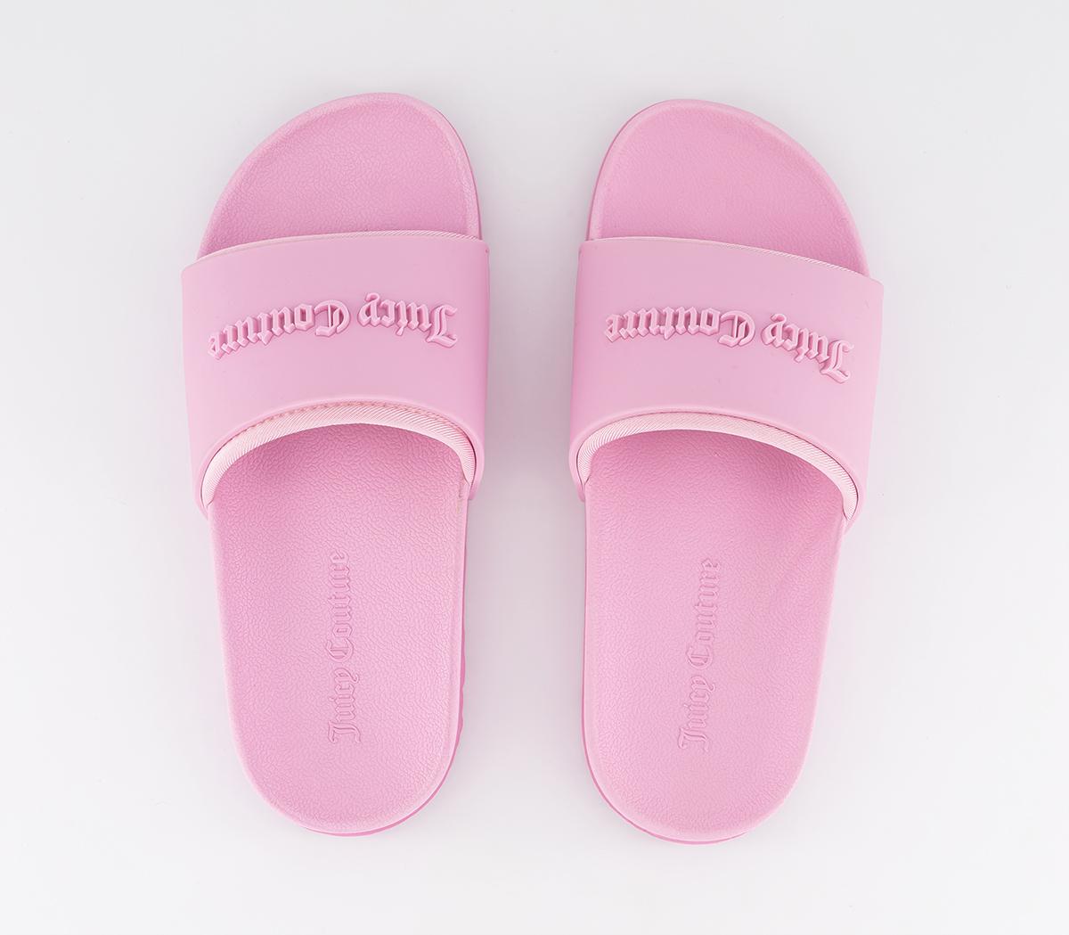 Juicy Couture Breanna Debossed Sliders Juicy Couture Breanna Debossed Sliders Baby Pink