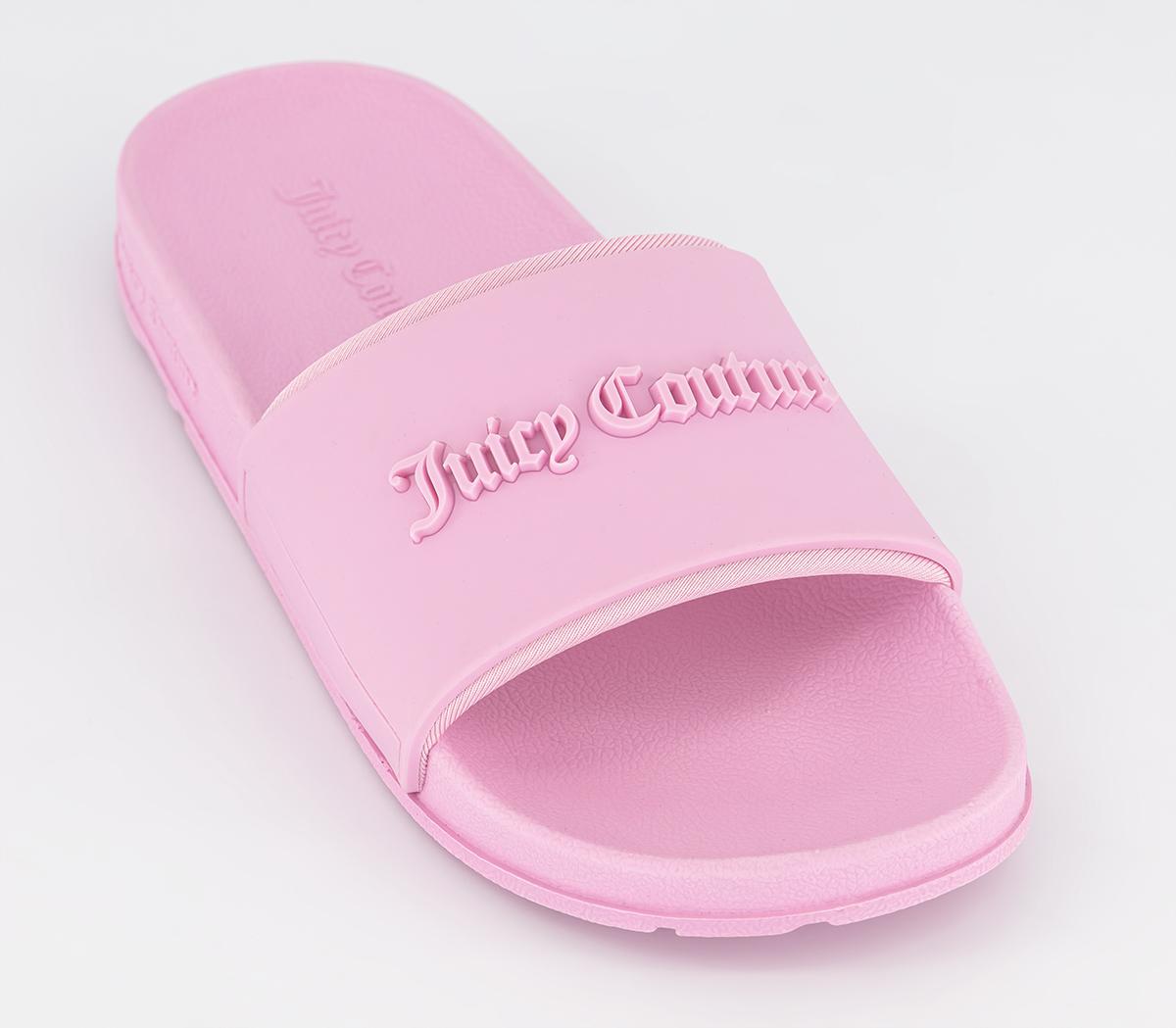Juicy Couture Breanna Debossed Sliders Juicy Couture Breanna Debossed Sliders Baby Pink