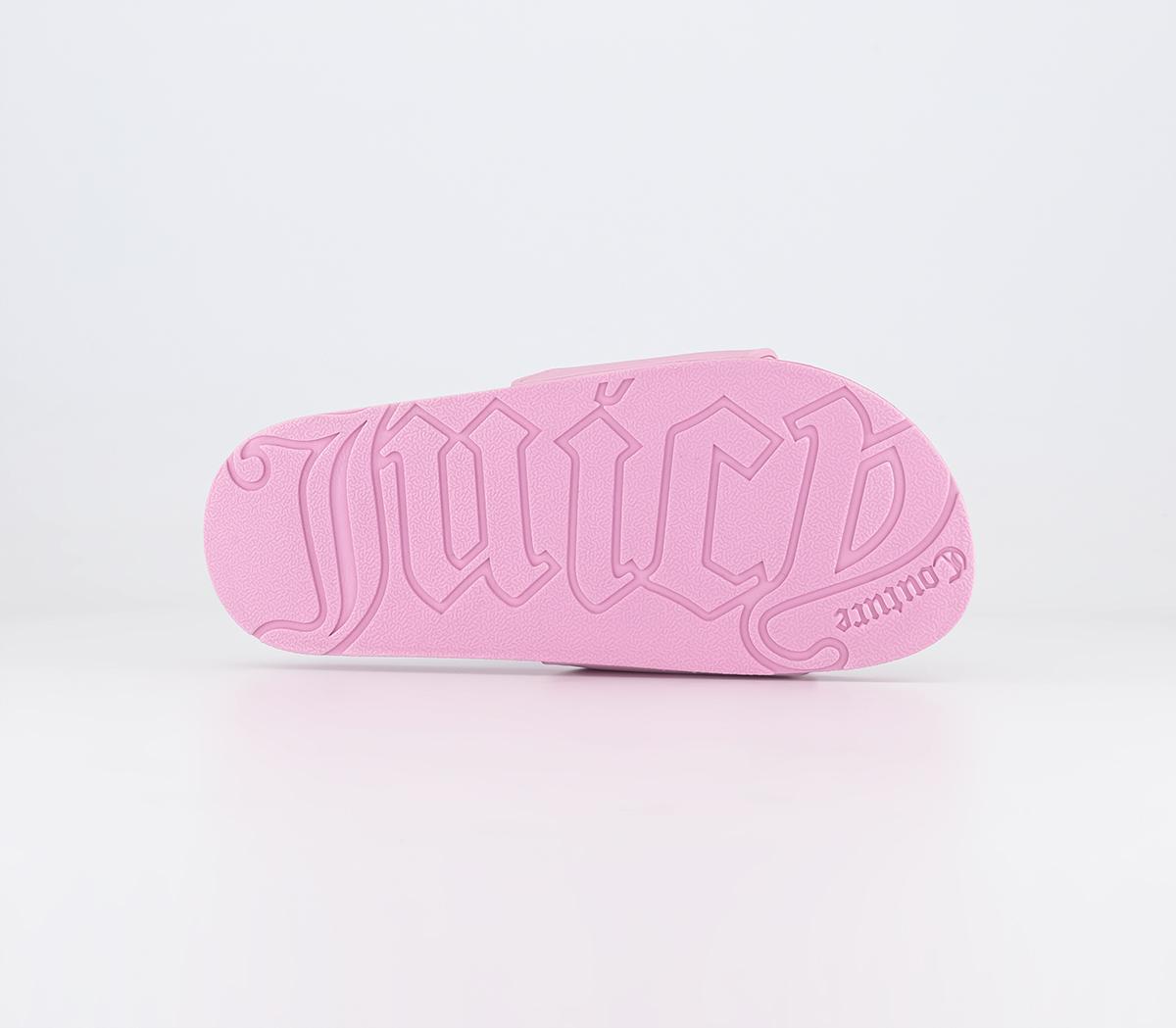 Juicy Couture Breanna Debossed Sliders Juicy Couture Breanna Debossed Sliders Baby Pink