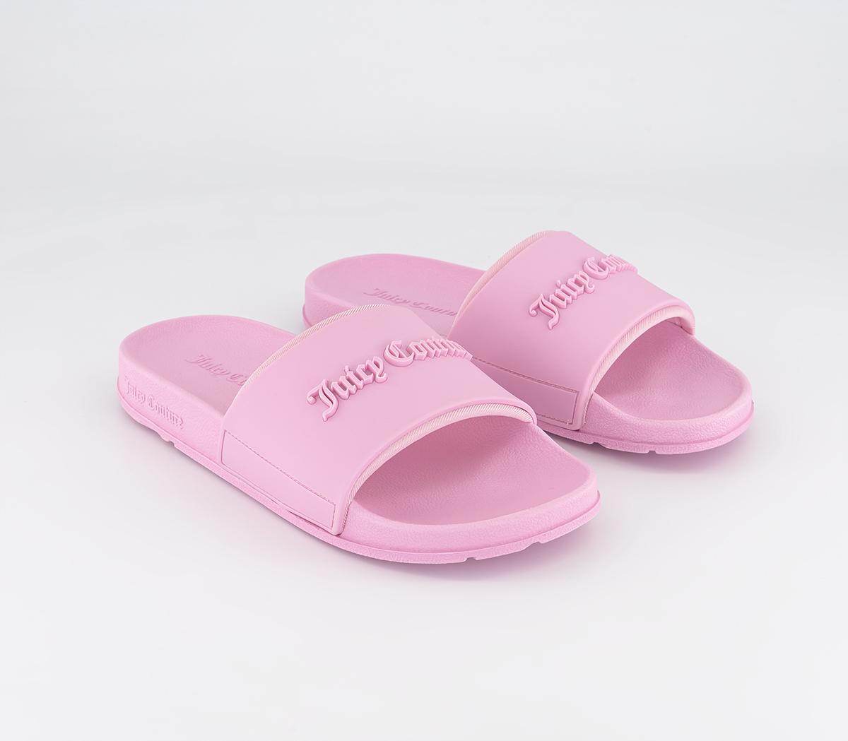 Juicy Couture Breanna Debossed Sliders Juicy Couture Breanna Debossed Sliders Baby Pink