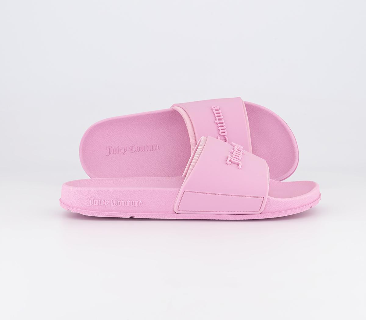 Juicy Couture Breanna Debossed Sliders Juicy Couture Breanna Debossed Sliders Baby Pink