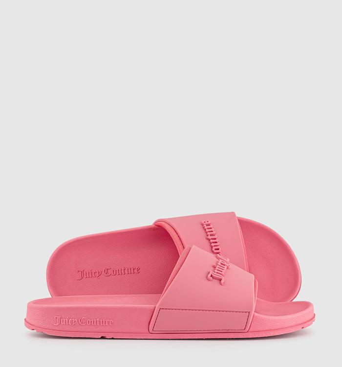 Juicy Couture Breanna Debossed Sliders Pink Lemonade