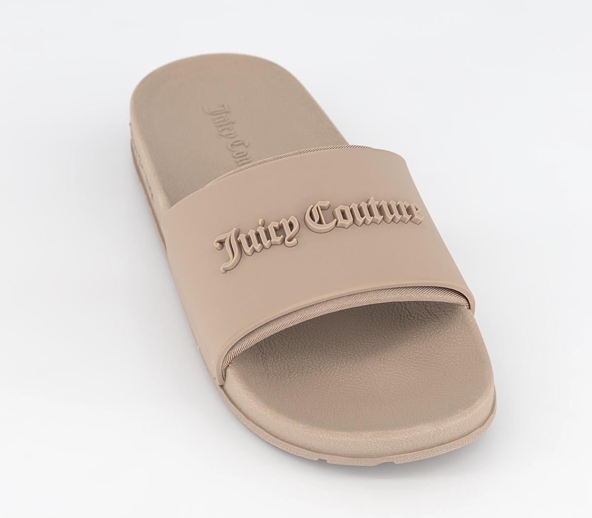 Juicy Couture Breanna Debossed Sliders Juicy Couture Breanna Debossed Sliders Taupe