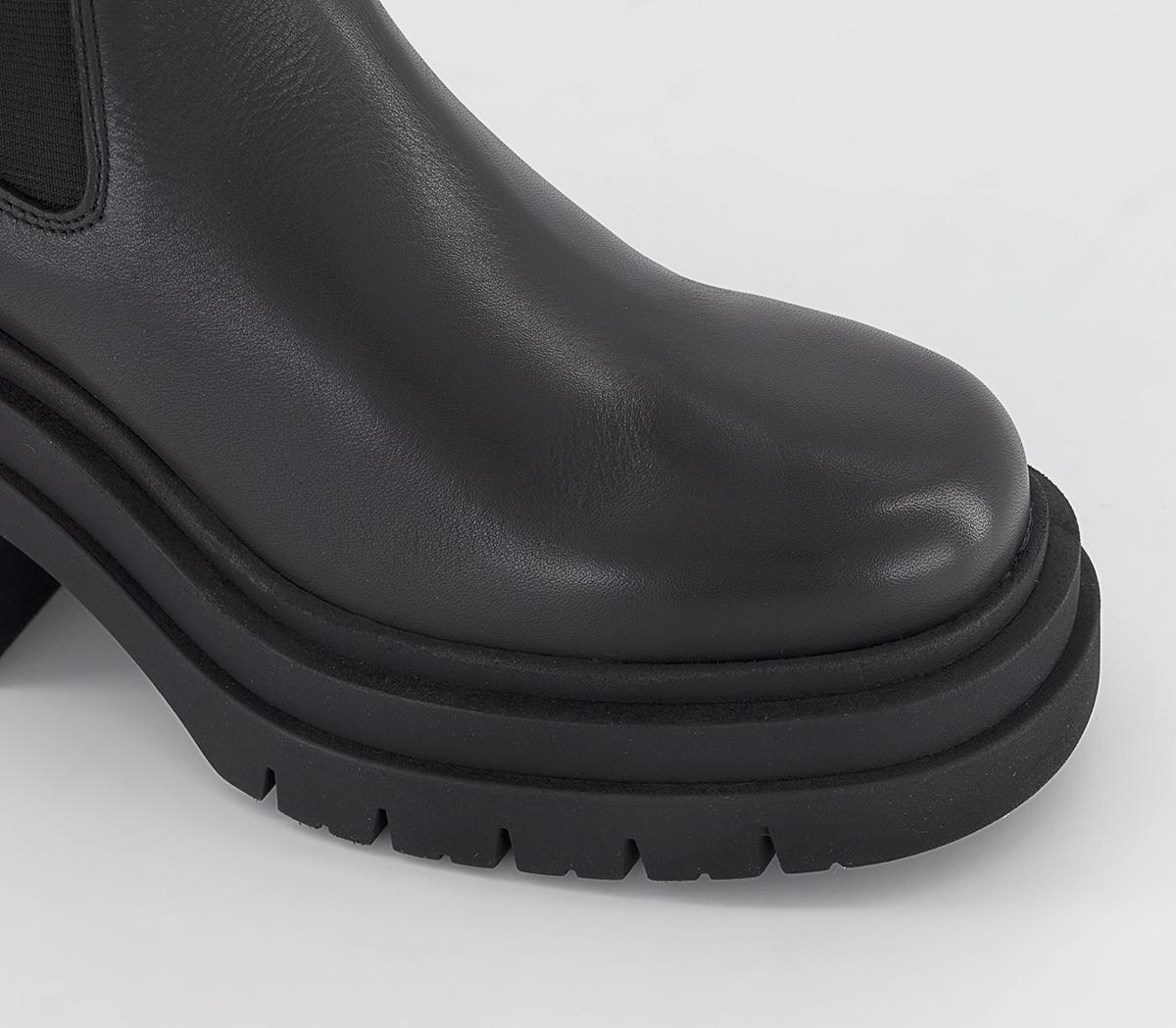 OFFICEKaggie Block Heel Chelsea Boots OFFICEKaggie Block Heel Chelsea BootsBlack Leather