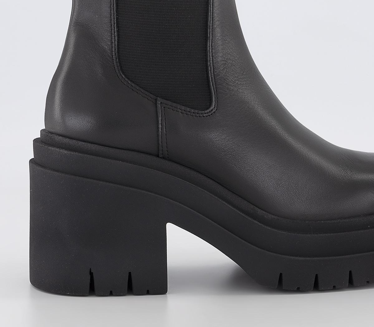 OFFICEKaggie Block Heel Chelsea BootsBlack Leather