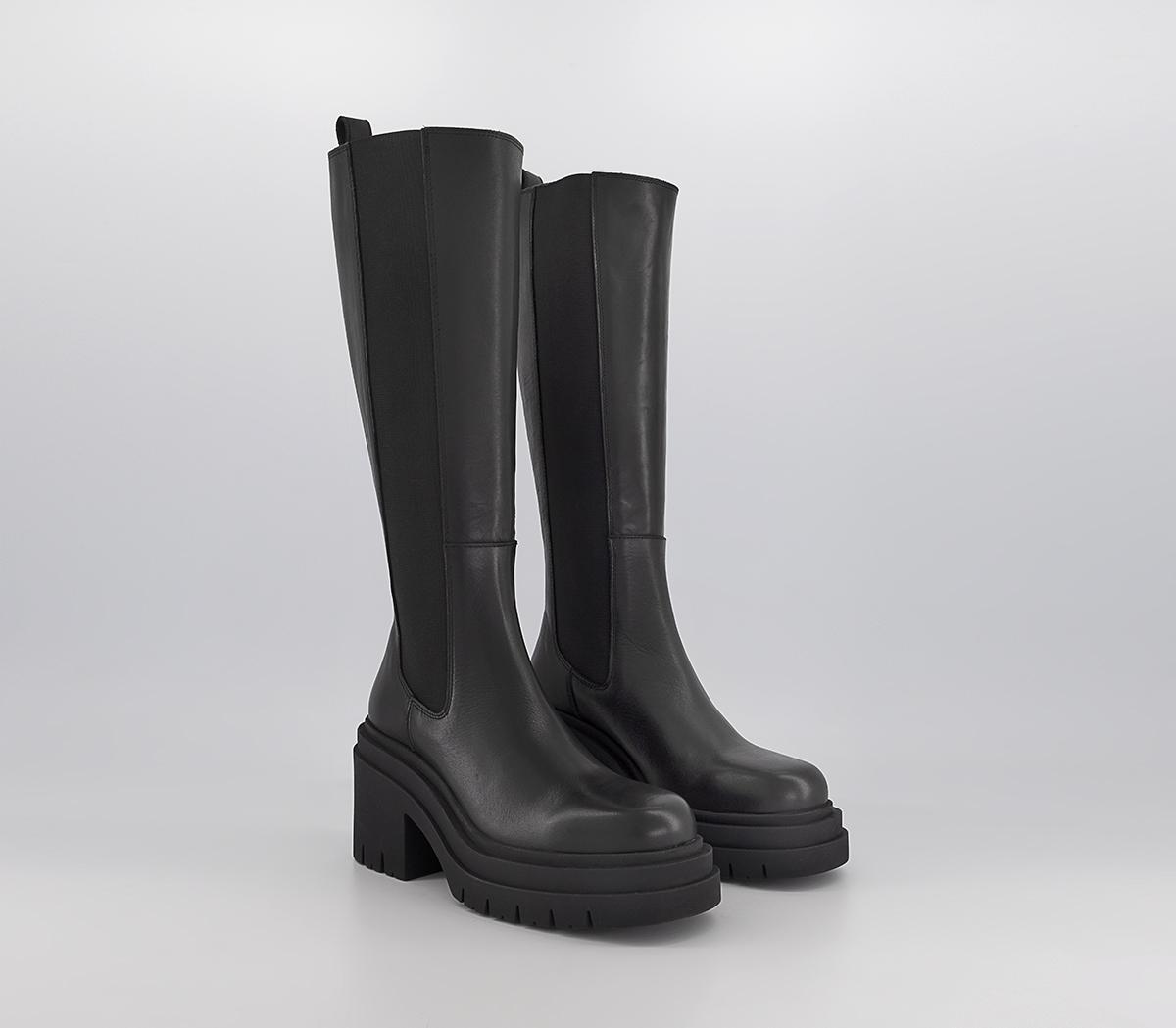 OFFICEKaggie Block Heel Chelsea BootsBlack Leather
