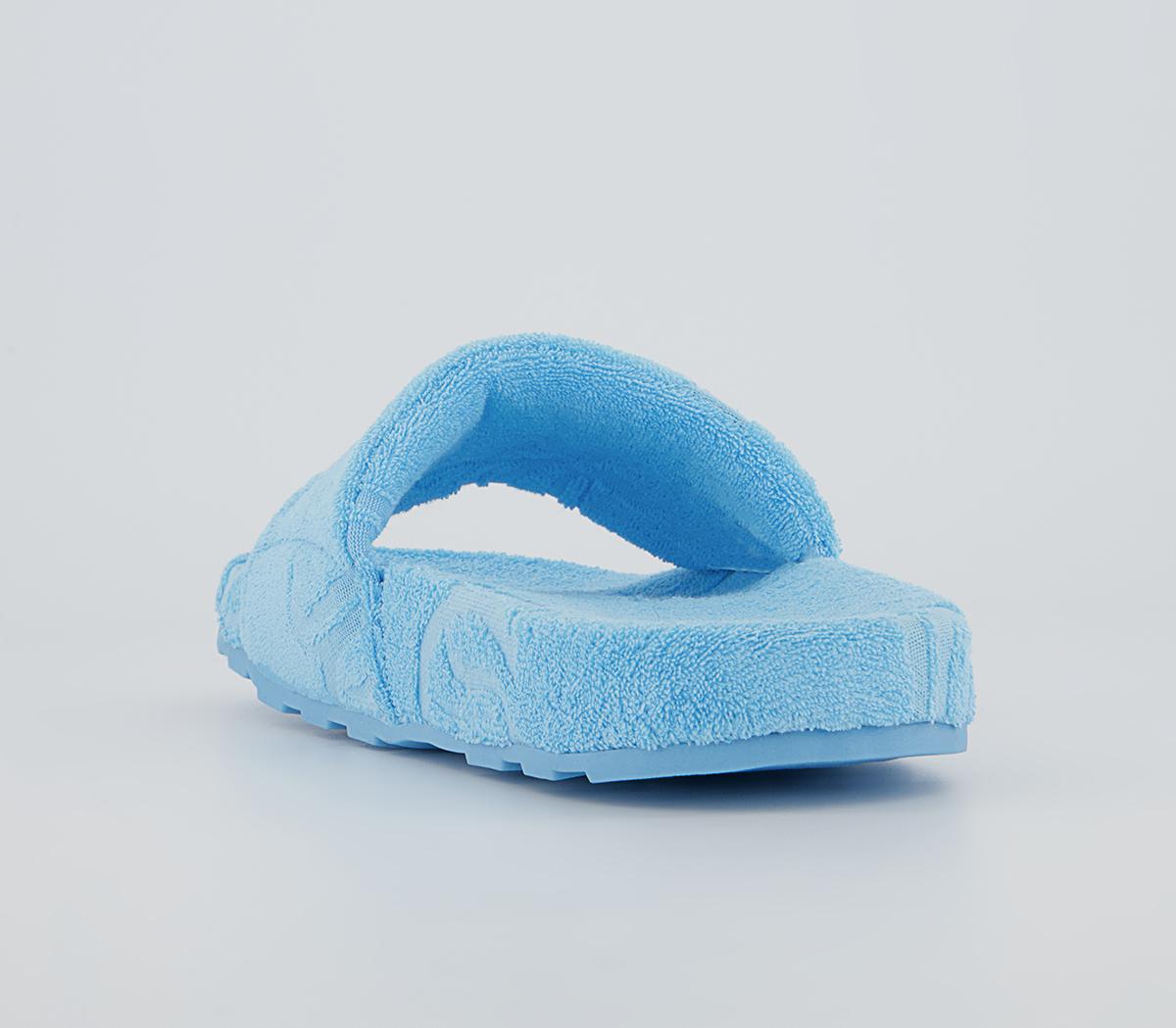 Juicy Couture Breanna Towelling Sliders Juicy Couture Breanna Towelling Sliders Blue