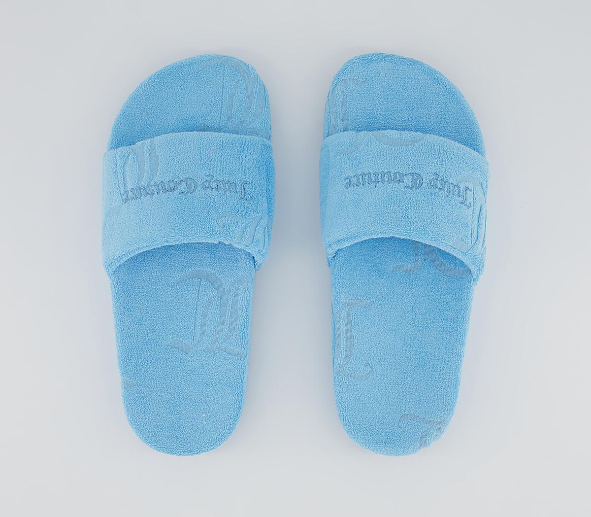 Juicy Couture Breanna Towelling Sliders Juicy Couture Breanna Towelling Sliders Blue