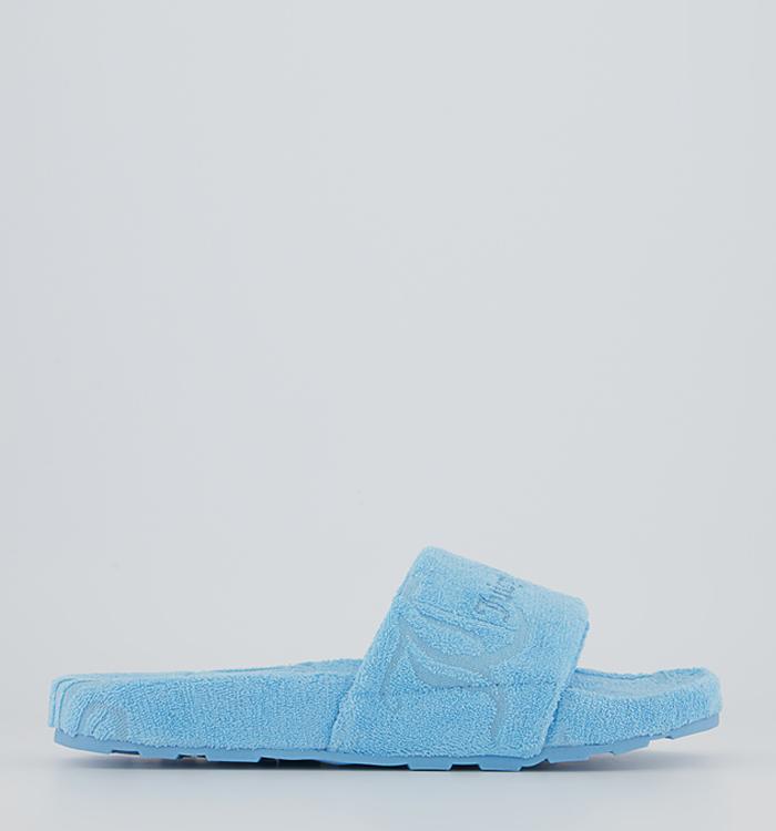 Juicy Couture Breanna Towelling Sliders Blue