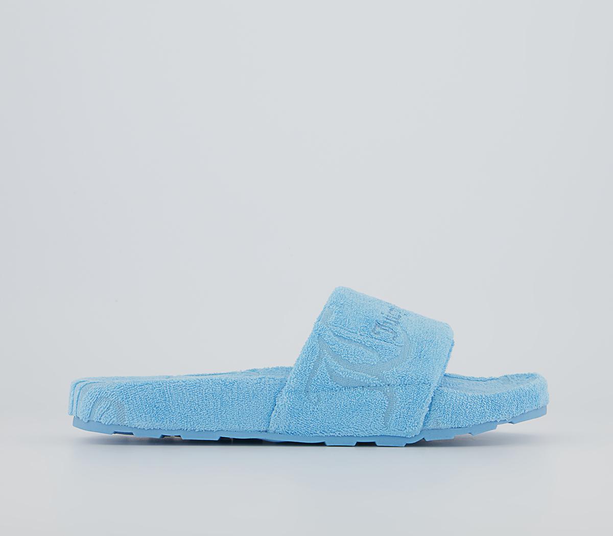 Juicy Couture Breanna Towelling Sliders Juicy Couture Breanna Towelling Sliders Blue