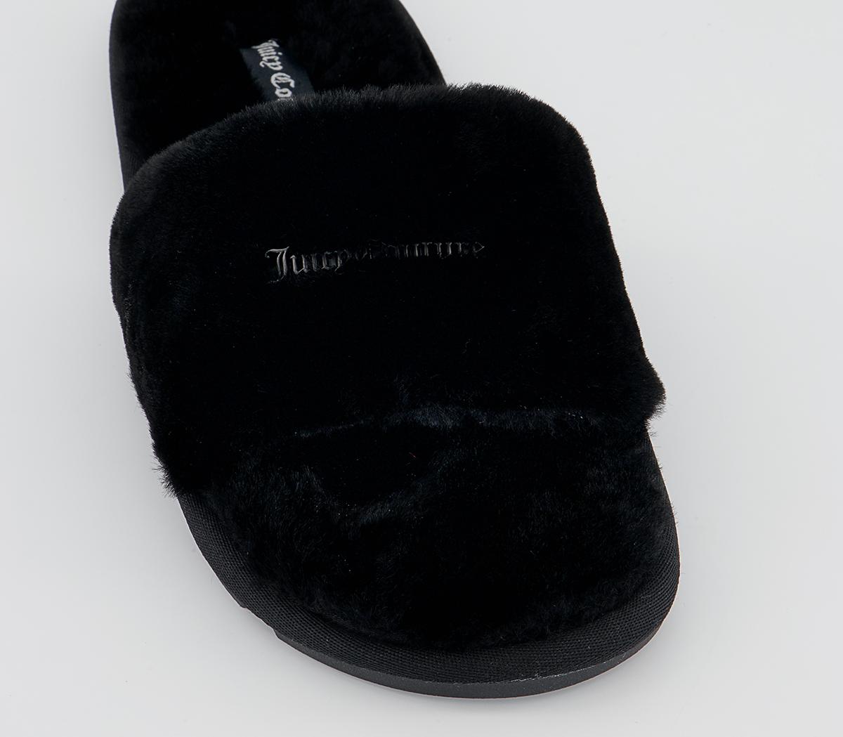 Juicy CoutureFur SlidersBlack