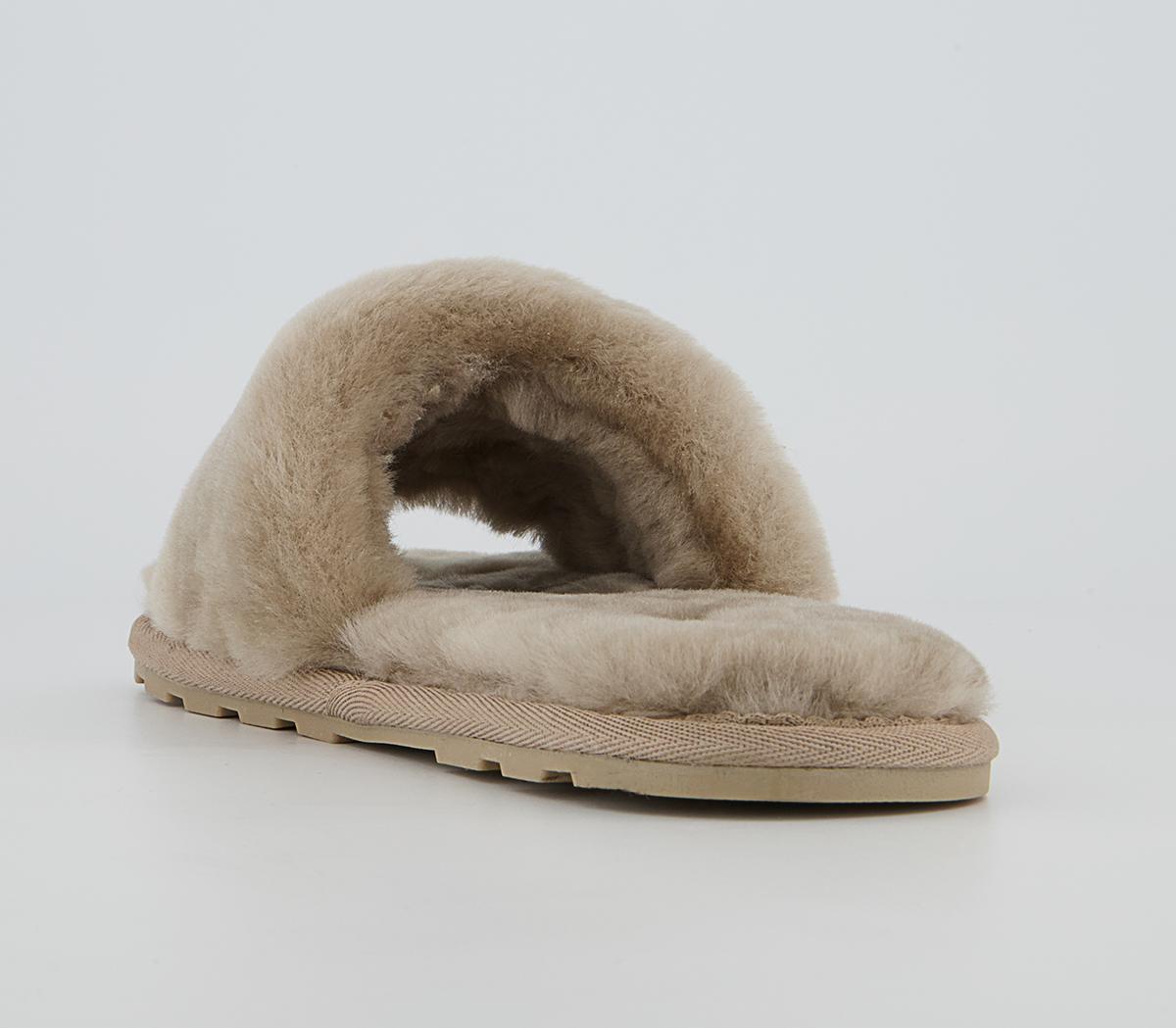 Juicy Couture Fur Sliders Juicy Couture Fur Sliders Taupe