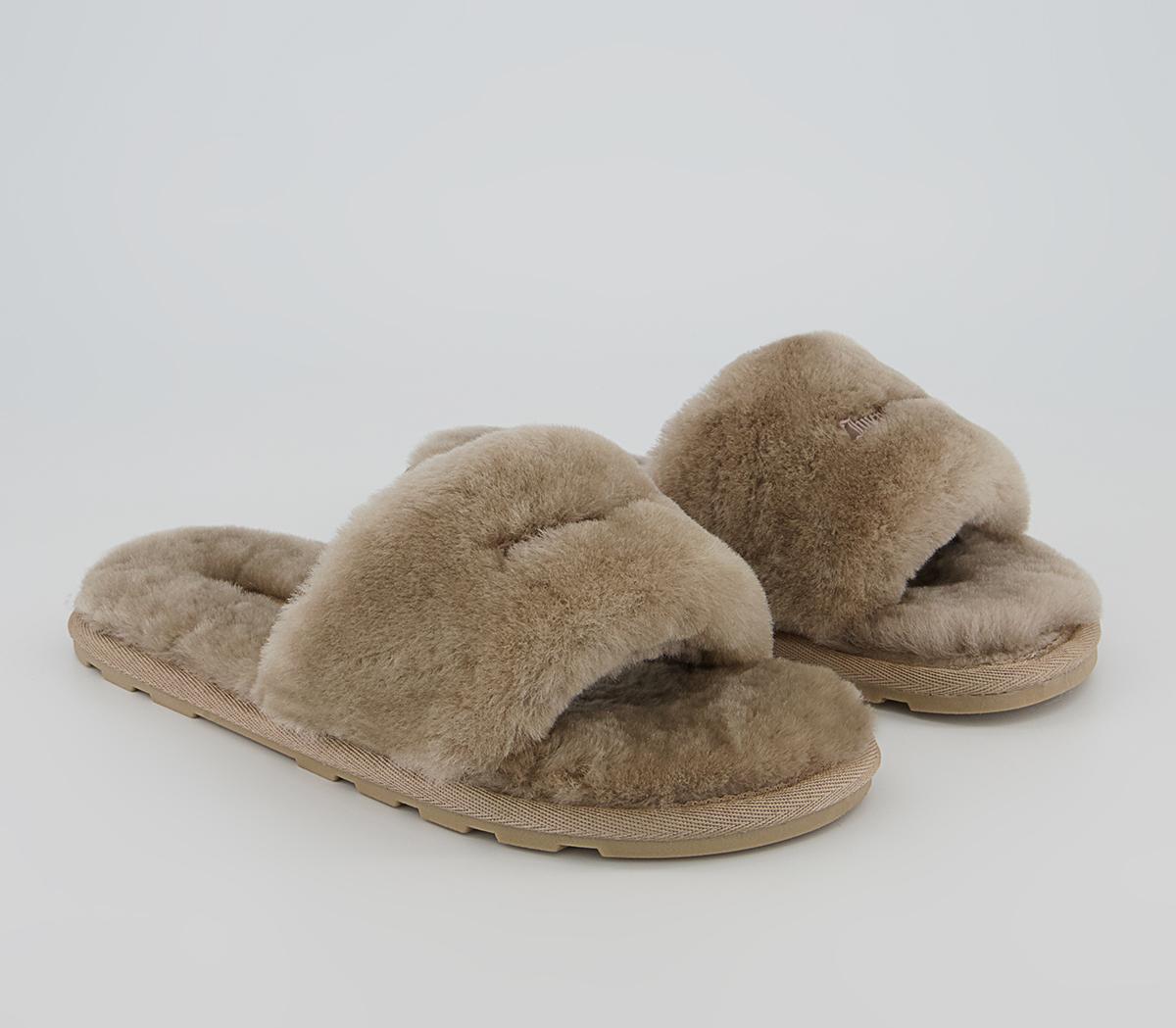 Juicy Couture Fur Sliders Juicy Couture Fur Sliders Taupe
