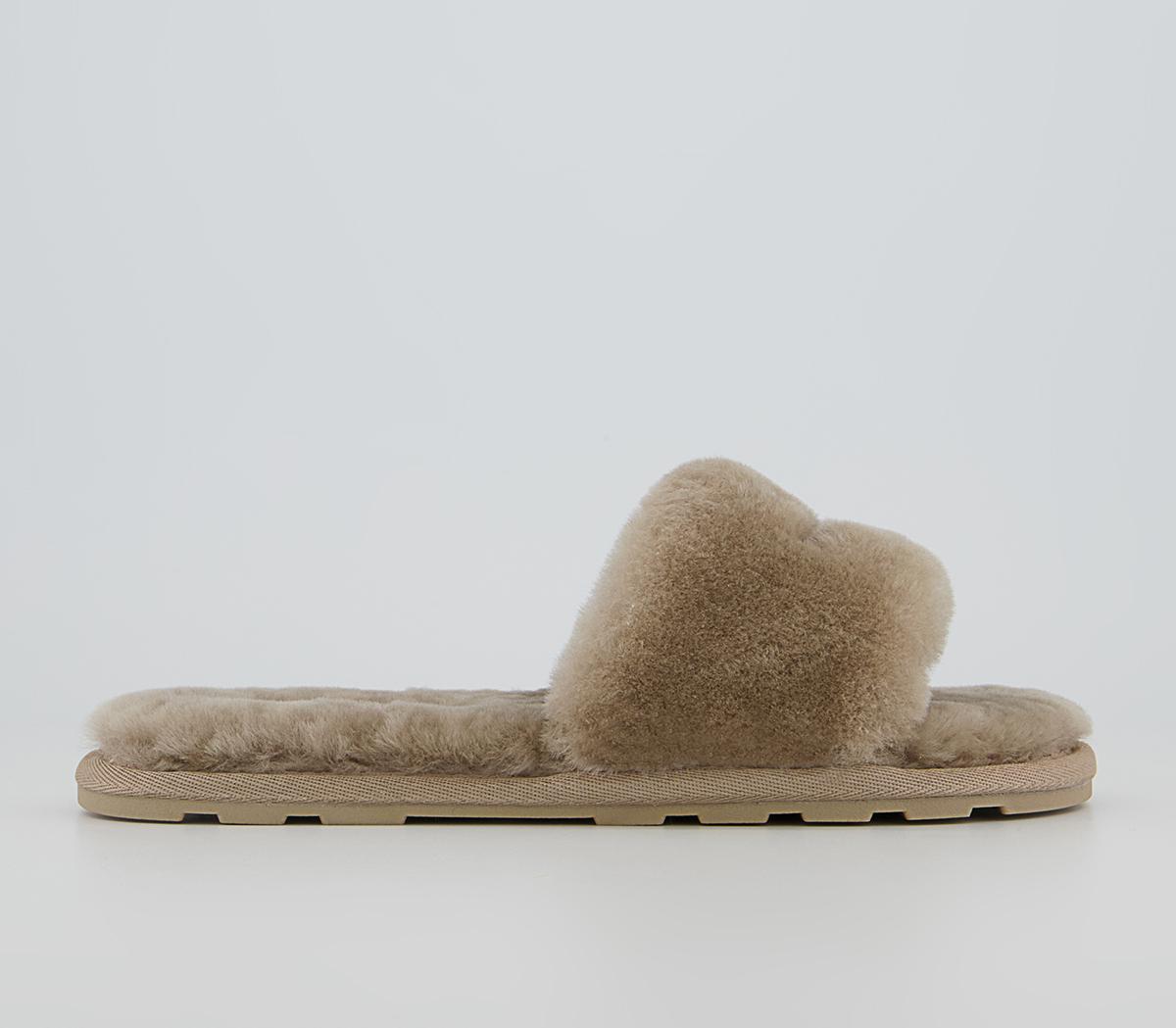 Juicy Couture Fur Sliders Juicy Couture Fur Sliders Taupe
