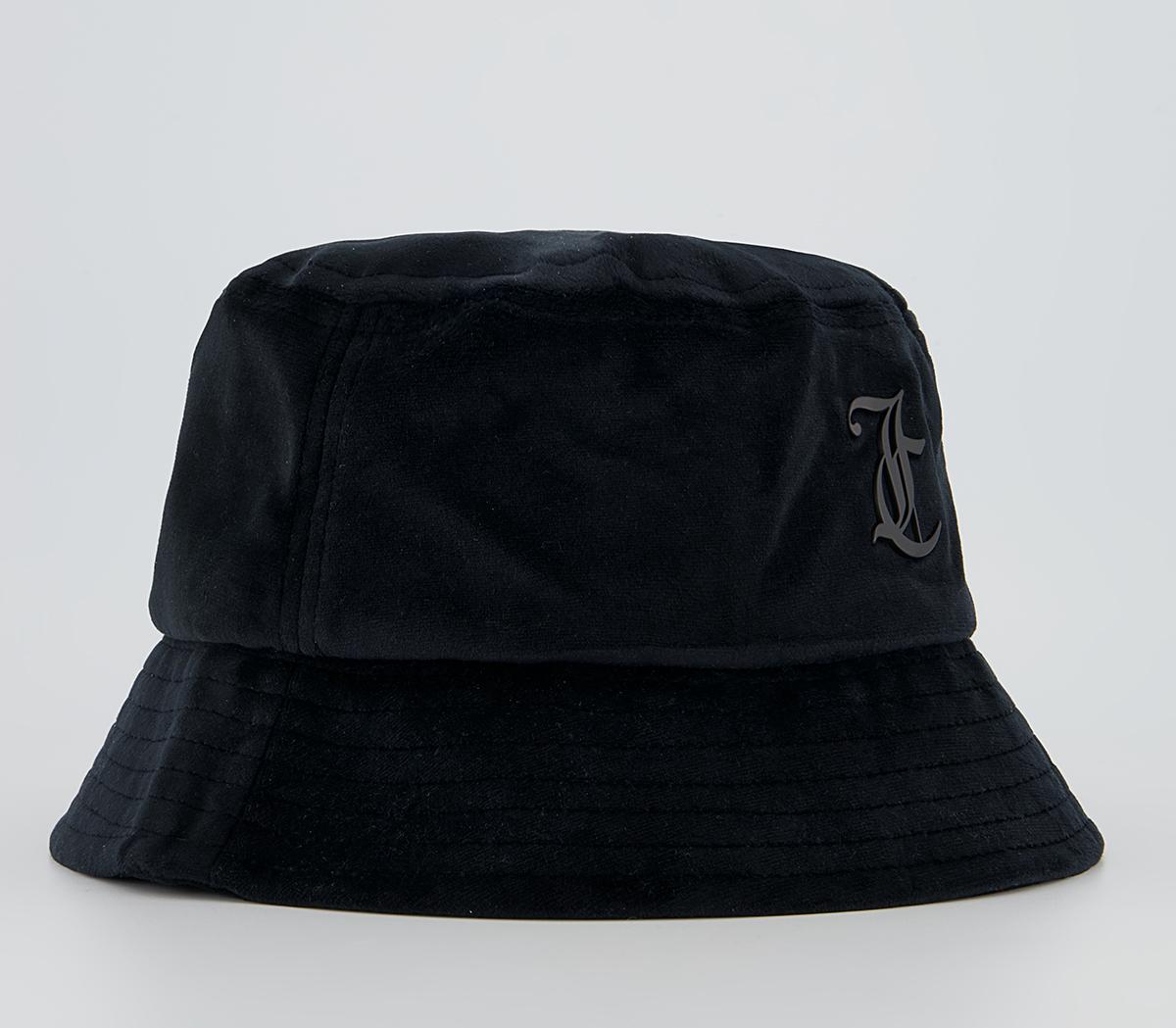 Juicy Couture Eleana Velour Bucket Hat Juicy Couture Eleana Velour Bucket Hat Black