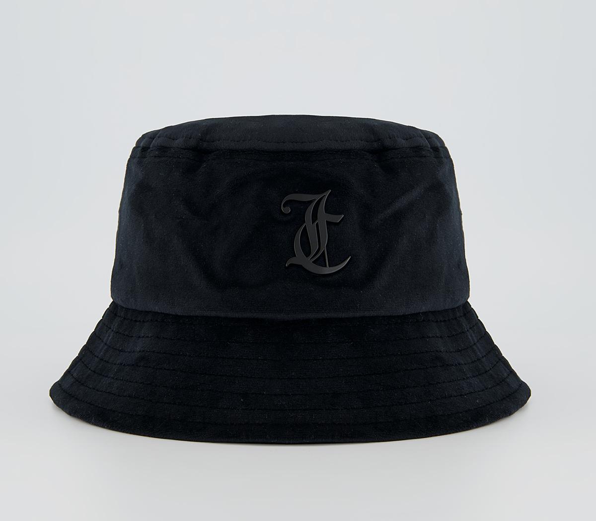 Juicy Couture Eleana Velour Bucket Hat Black - Caps And Hats