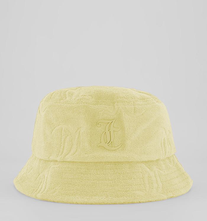 Juicy Couture Eleanna Monogram Towelling Bucket Hat Yellow Pear