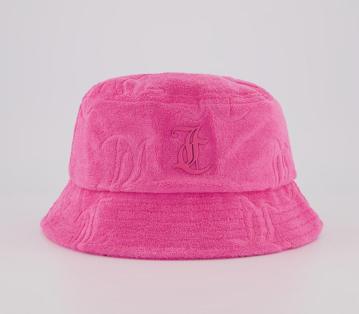 Juicy CoutureEleanna Monogram Towelling Bucket Hat Juicy CoutureEleanna Monogram Towelling Bucket HatFluro Pink
