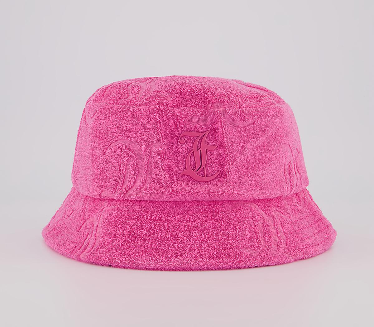 Juicy CoutureEleanna Monogram Towelling Bucket HatFluro Pink