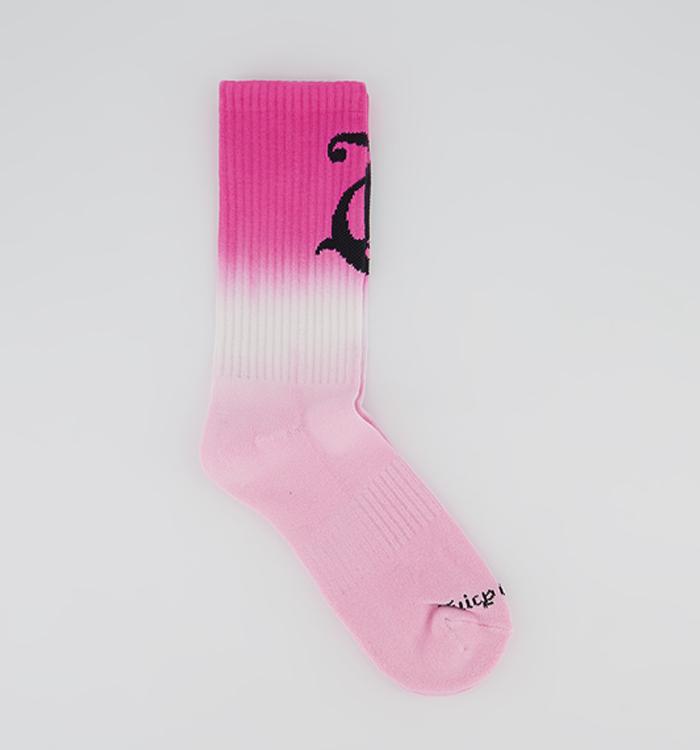 Juicy Couture Louie Ombre Socks Fluro Pink