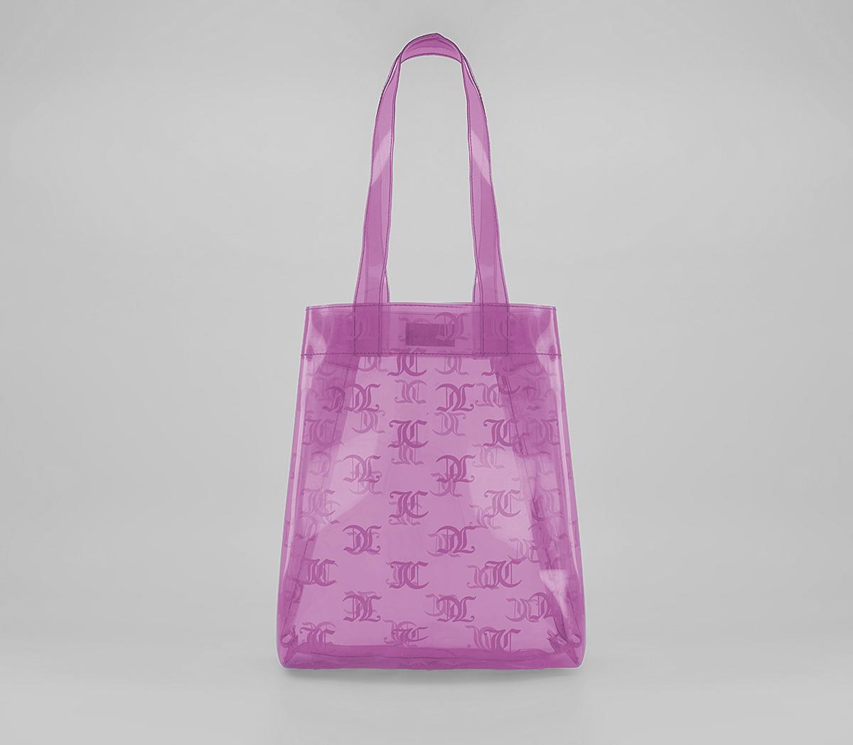 Juicy CoutureNichole Mongram Sheer Tote BagFluro Pink