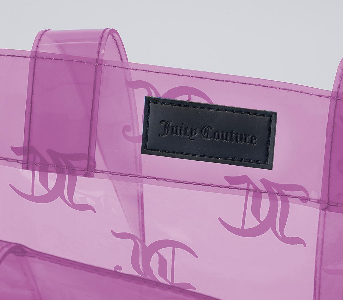 Juicy Couture Nichole Mongram Sheer Tote Bag Juicy Couture Nichole Mongram Sheer Tote Bag Fluro Pink