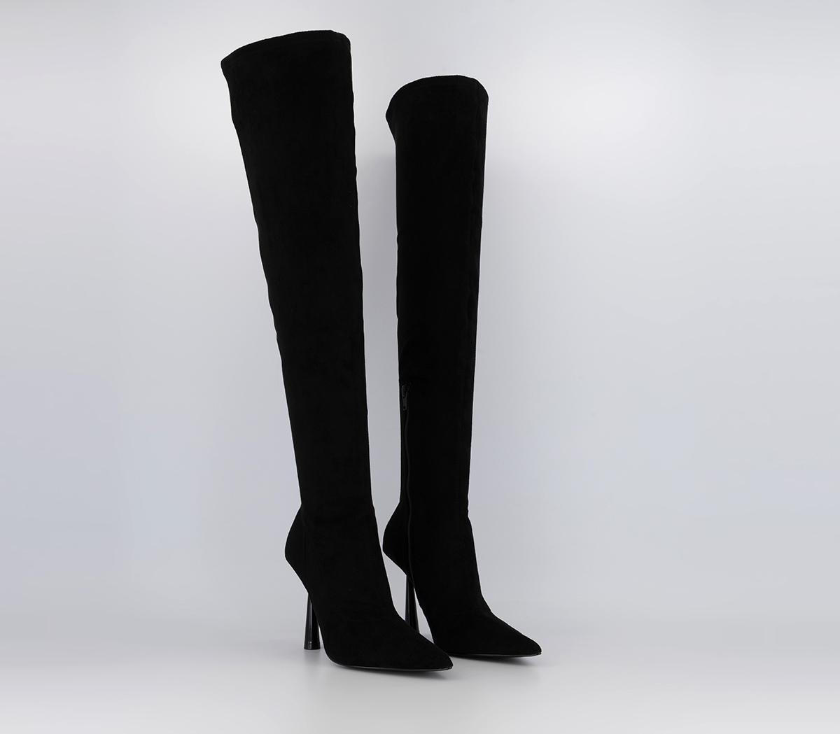 OFFICEKami Over The Knee Point Stiletto Boots OFFICEKami Over The Knee Point Stiletto BootsBlack