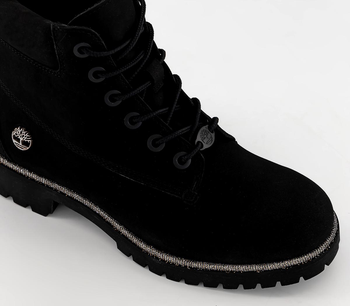 Timberland Timberland Lyonsdale 6 Inch Boots Timberland Timberland Lyonsdale 6 Inch Boots Black Glitter Rand