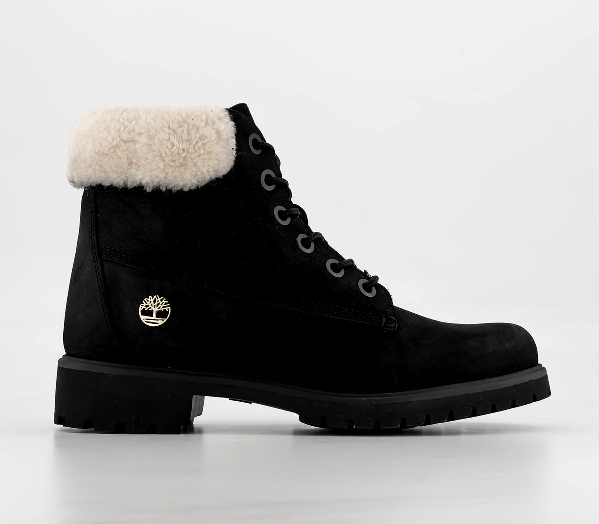 Lyonsdale 6 Inch Boots Black Shearling Cuff