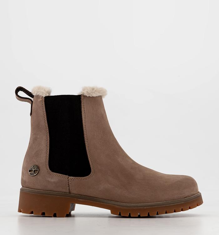 Timberland Timberland Lyonsdale Chelsea Boots Tan Fur Lined