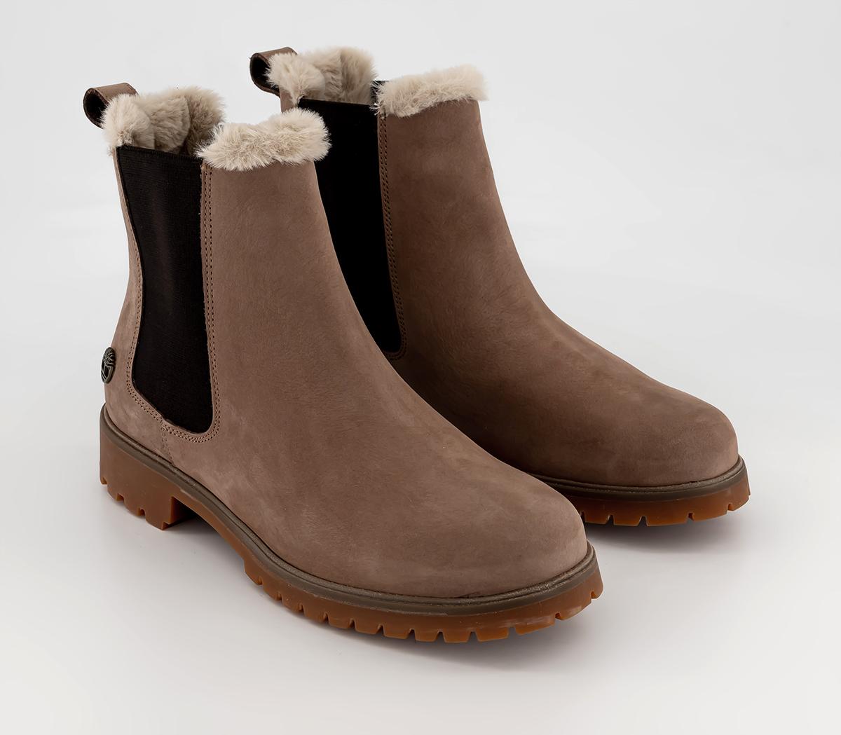 Timberland Timberland Lyonsdale Chelsea Boots Tan Fur Lined - Women's ...