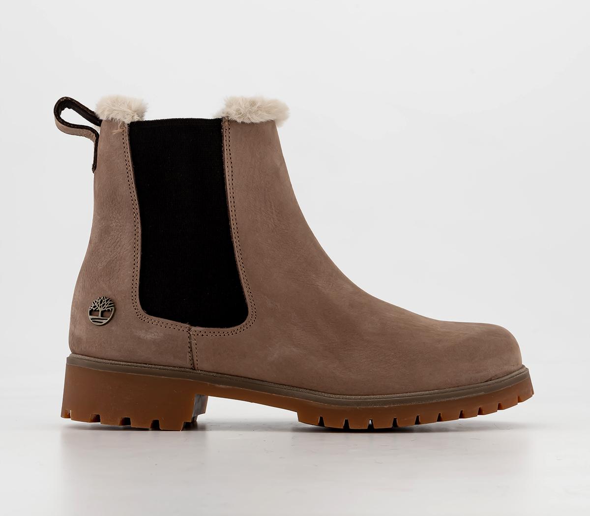 Timberland Timberland Lyonsdale Chelsea Boots Tan Fur Lined - Women's Boots