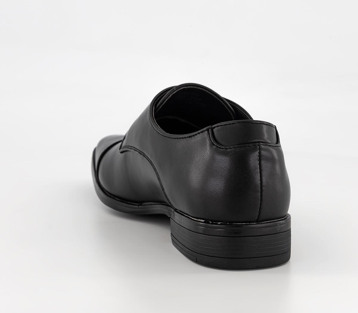 OFFICE Melton Toecap Monk Shoes Black Men’s Smart Shoes