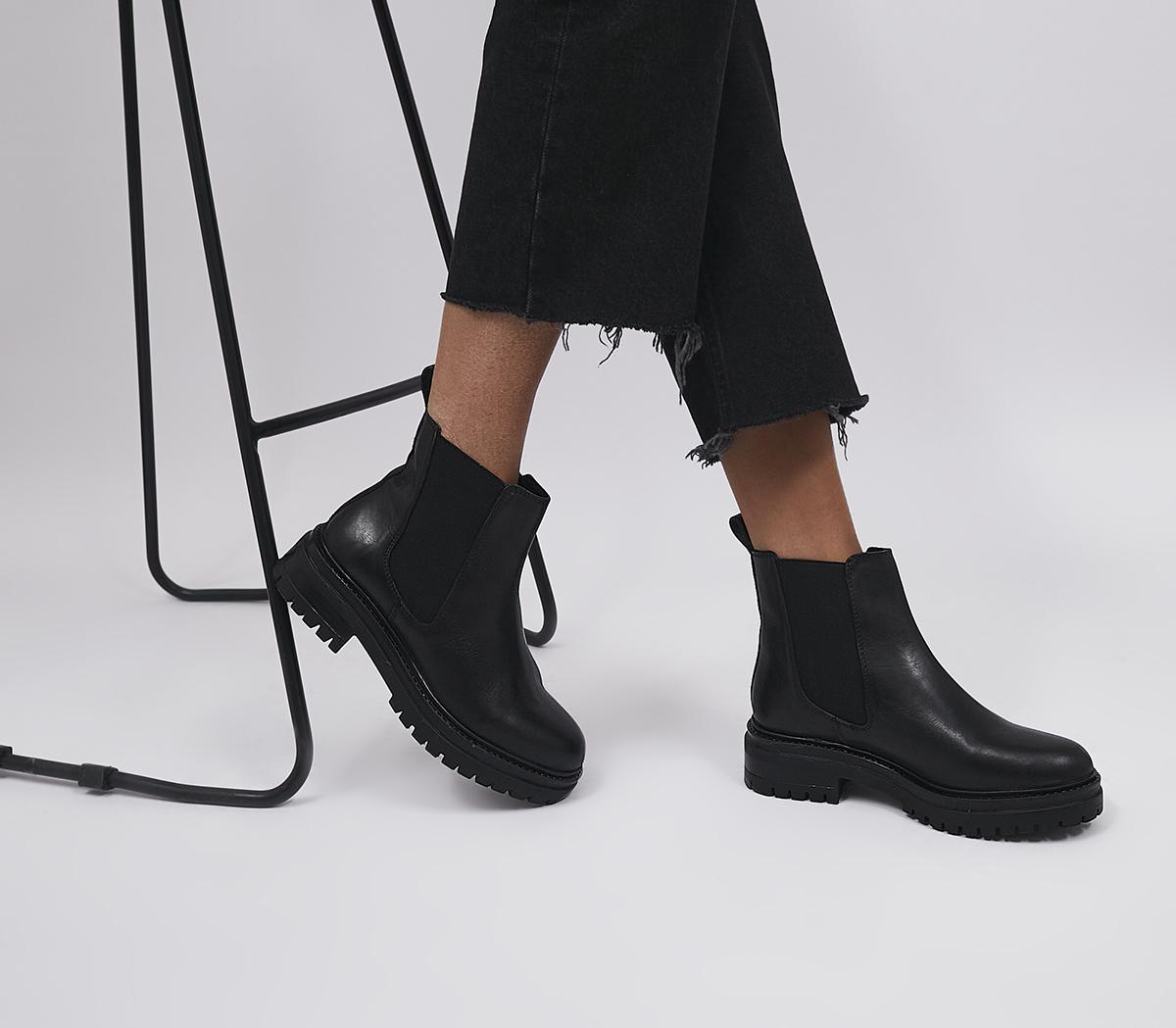 Cleated sole cheap ankle boots