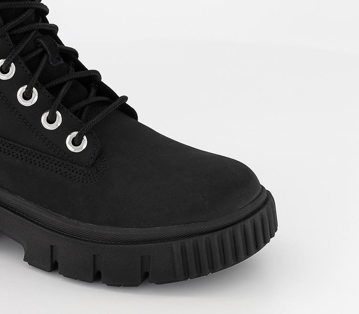 Timberland Greyfield Leather Boots Black Women's Ankle Boots