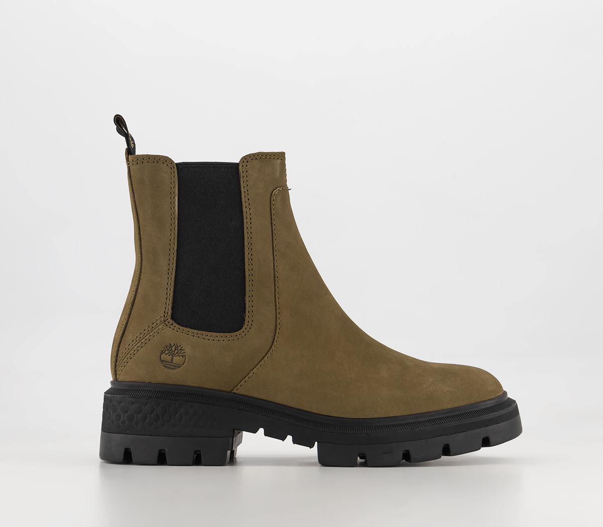 Timberland Cortina Valley Chelsea Boots Olive Nubuck