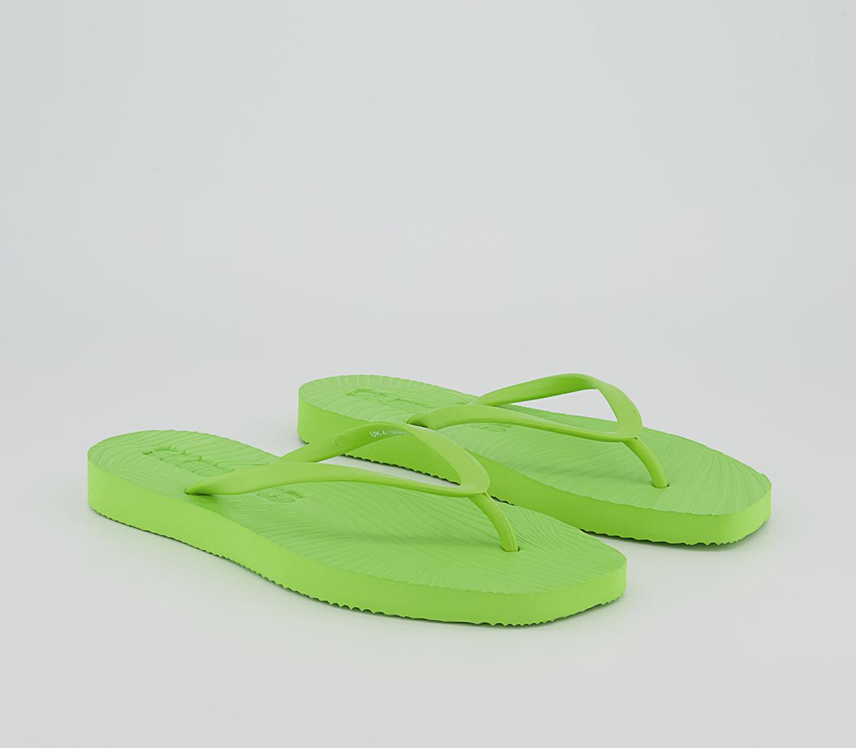 Sleepers Sleepers Tapered Flip Flops Lime Green - Women’s Sandals