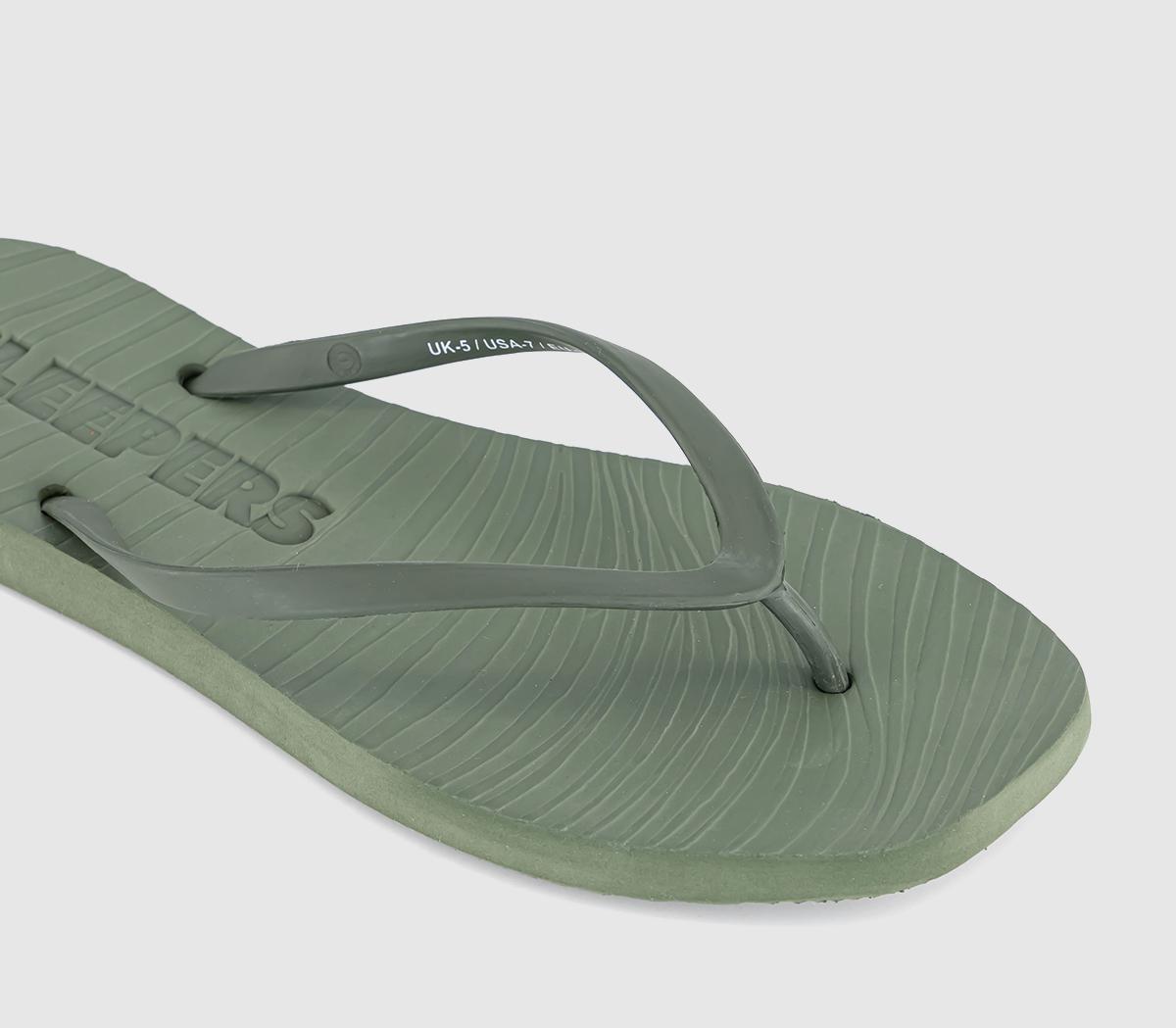 SleepersSleepers Tapered Flip Flops SleepersSleepers Tapered Flip FlopsKhaki Green