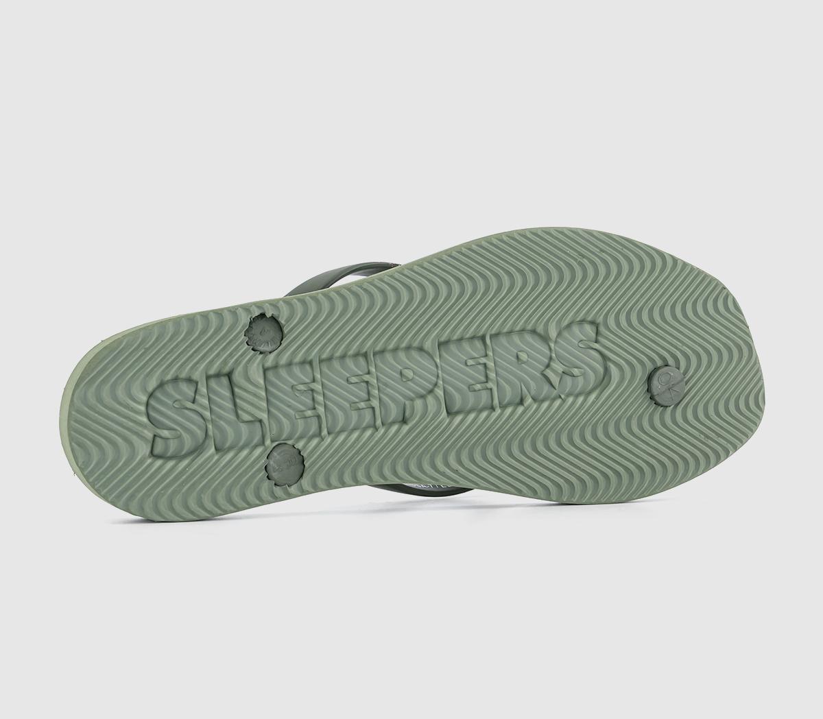 SleepersSleepers Tapered Flip Flops SleepersSleepers Tapered Flip FlopsKhaki Green