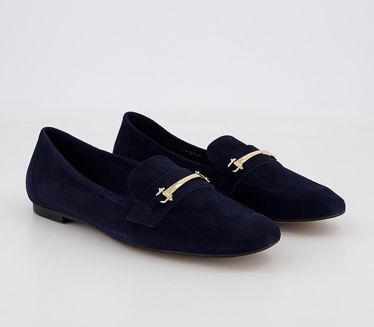 OFFICE Fisher Snaffle Loafers Navy Suede Women’s Loafers