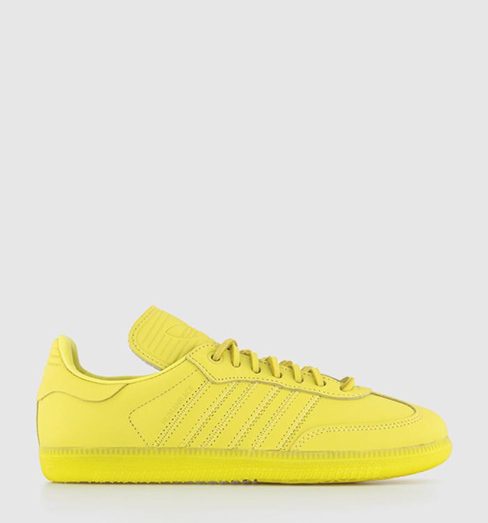 yellow human race trainers