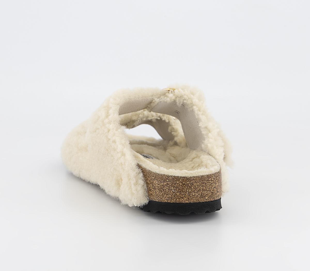 BIRKENSTOCKArizona Big Buckle Teddy SandalsEggshell